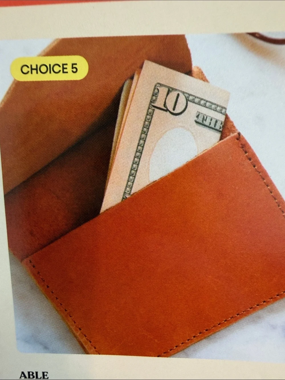 Able lita leather envelope